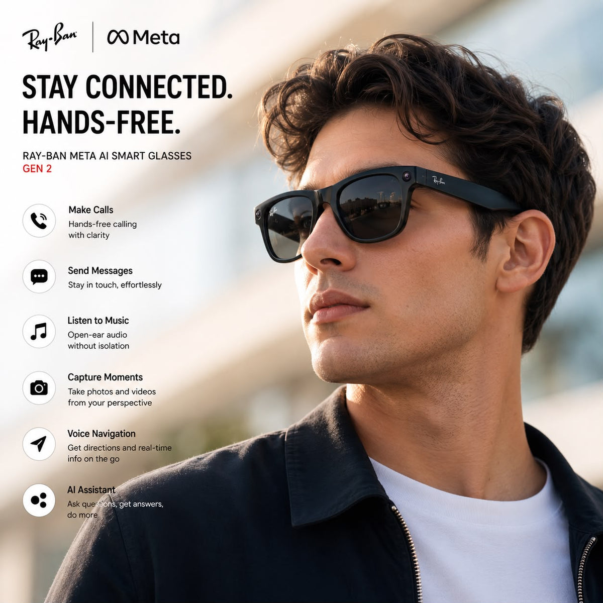 AI Smart Glasses (Gen 2) with night Vission, 12 Mp Camera & All Smart Features